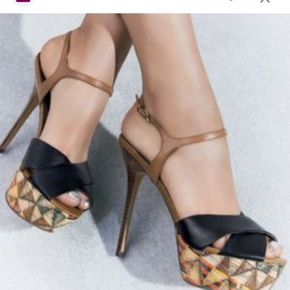 Sam Edelman Shoes - SAM EDELMAN Mason Stiletto Woven Platform Heel
